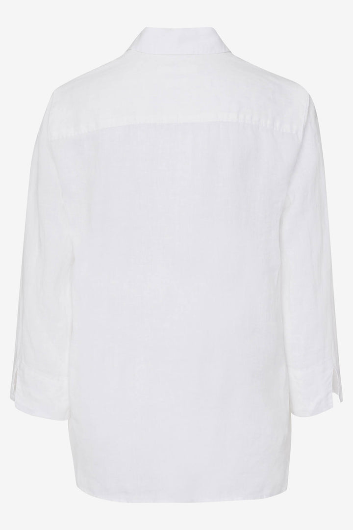 Brax 42-7038-99 Vicki White Linen Shirt - Shirley Allum Boutique