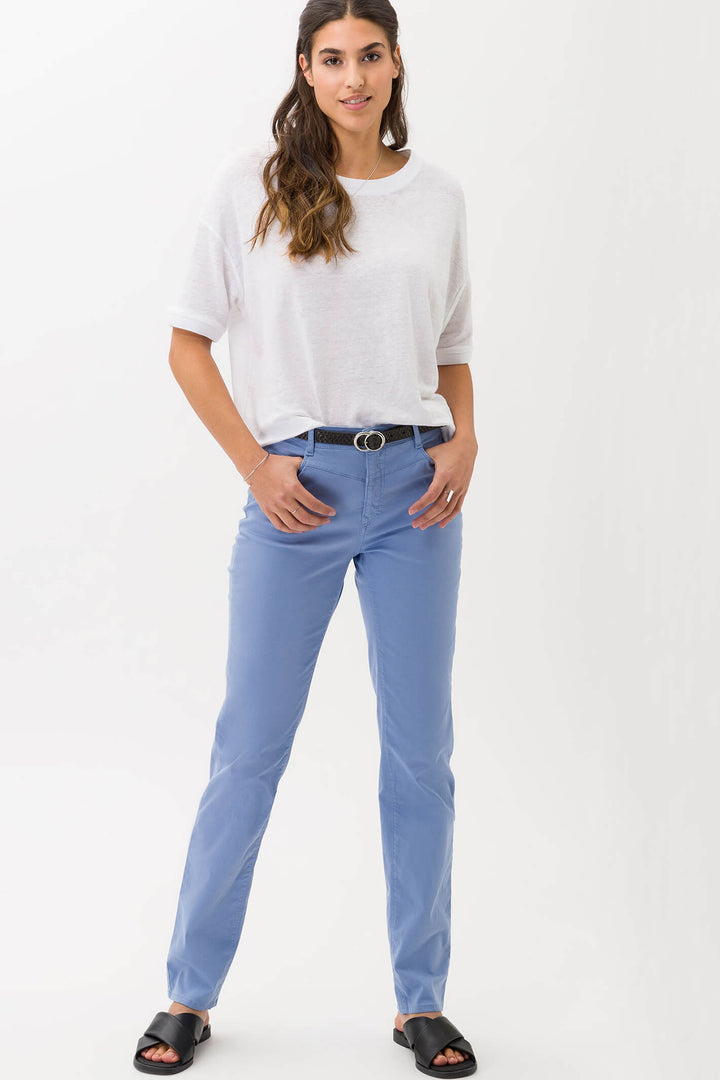 Brax 71-1458 27 Carola Blue Five Pocket Trousers - Shirley Allum Boutique