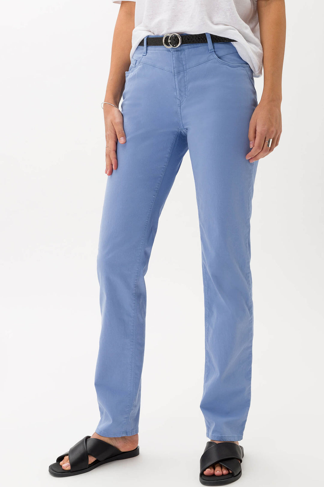 Brax 71-1458 27 Mary Blue Five Pocket Trousers - Shirley Allum Boutique