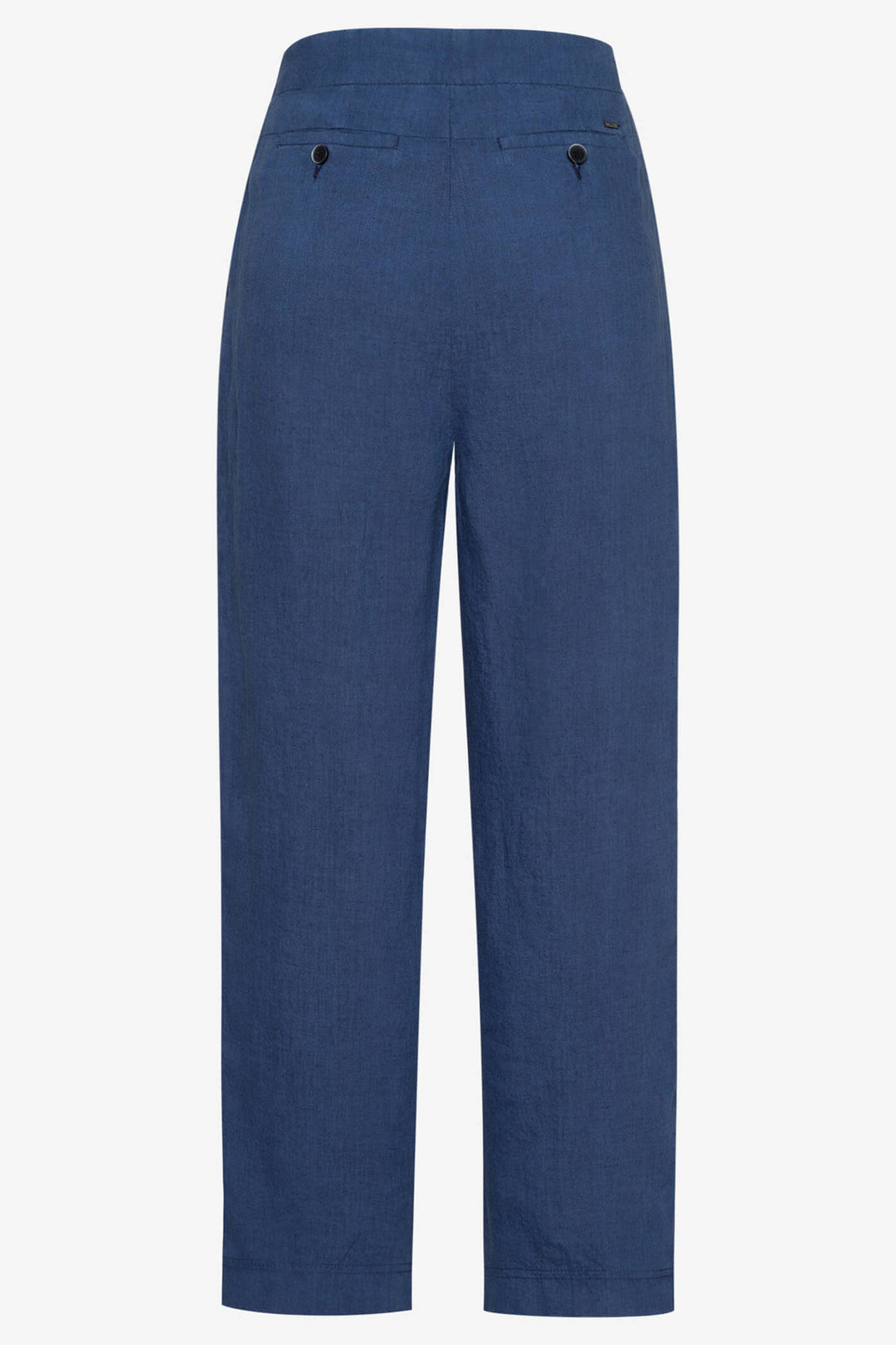 Brax 71-2208-23 Maine S Indigo Blue Wide Leg Cropped Trousers - Shirley Allum Boutique