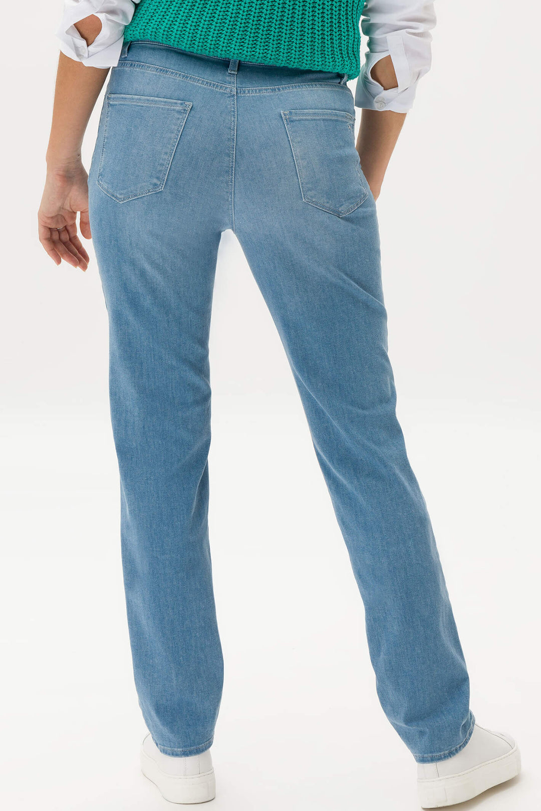 Brax 71-4008 19 Mary Light Blue Denim Slim Fit Straight Cut Jeans - Shirley Allum Boutique