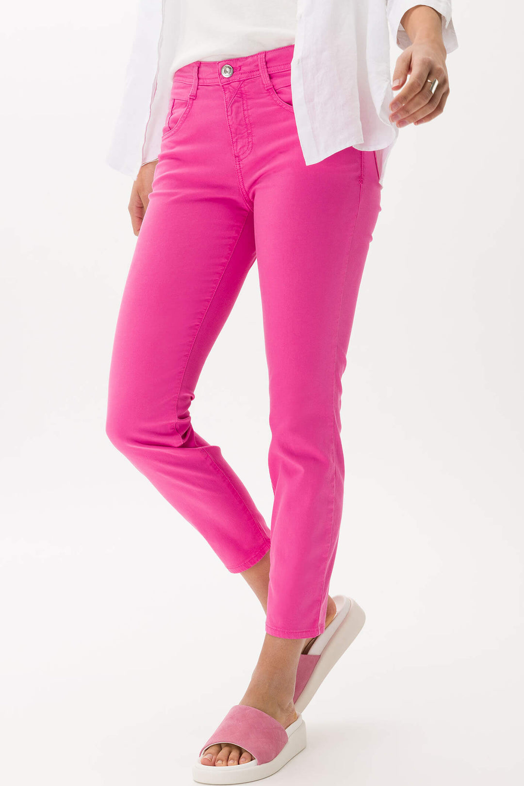 Brax 71-7948 85 Shakira S Flush Pink Free To Move Skinny Fit Jeans - Shirley Allum Boutique