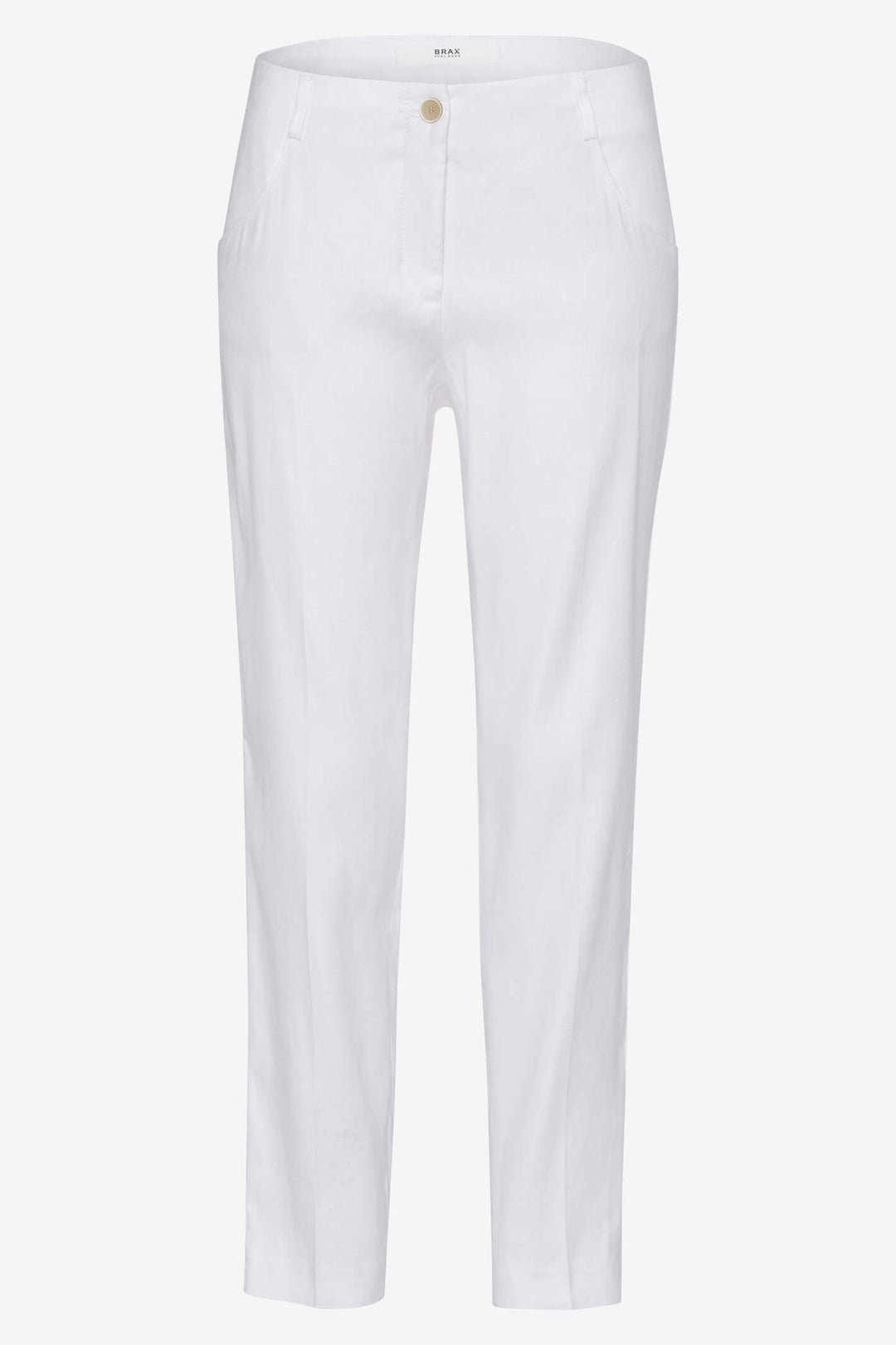 Brax 72-2258 98 Off-White Maron Flat Front 7-8 Length Trouser - Shirley Allum Boutique