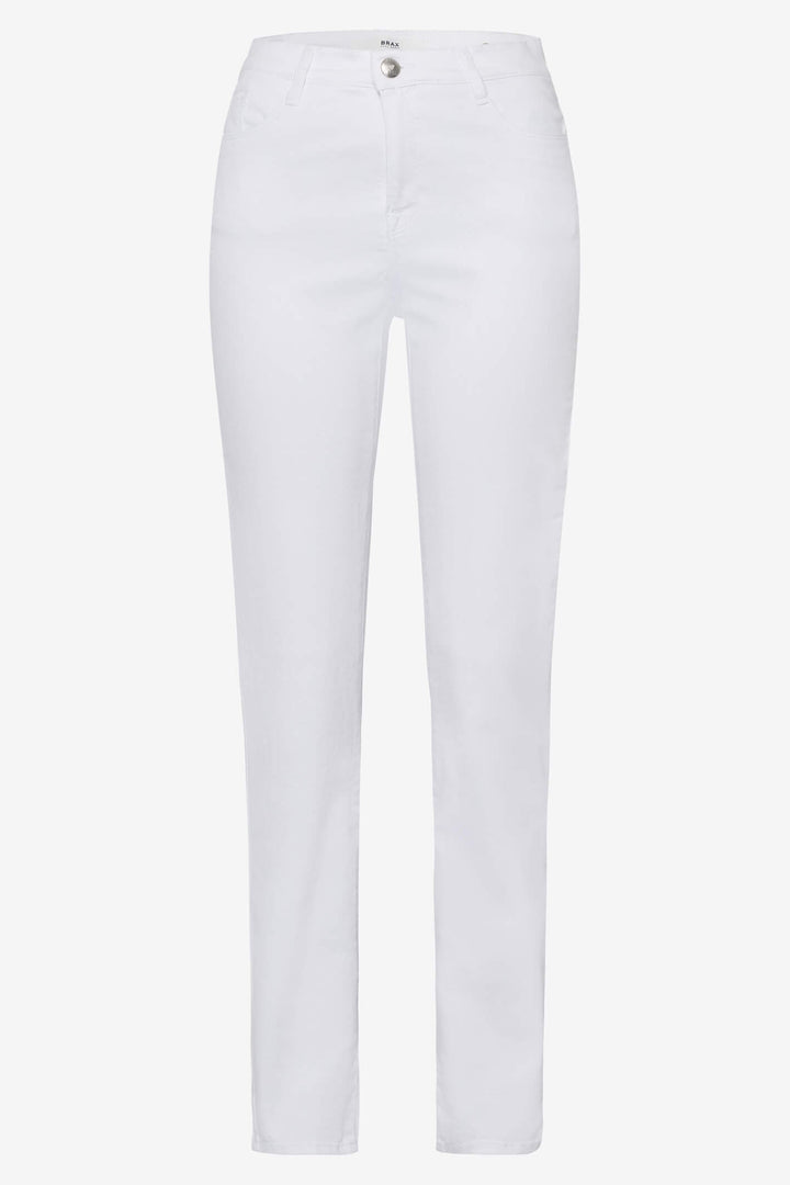Brax 72-4058 99 Mary White Slim Fit Straight Cut Five Pocket Jeans - Shirley Allum Boutique