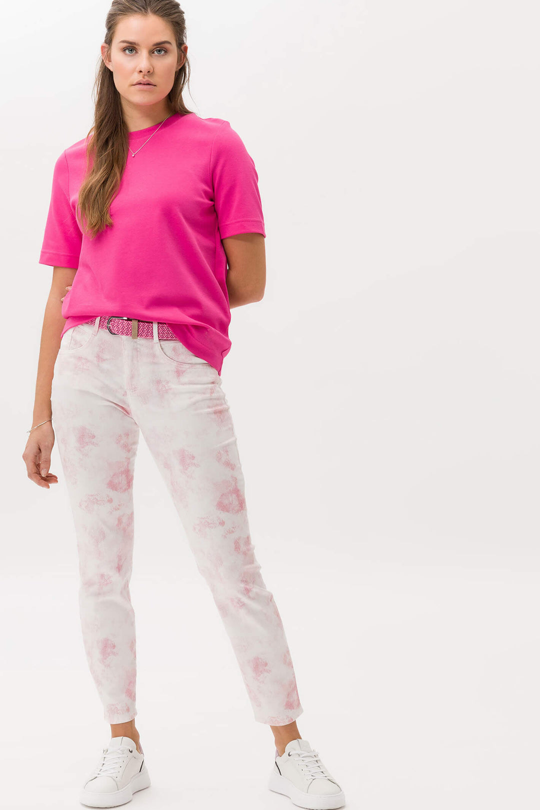 Brax 72-6078 87 Shakira S French Rose Patterned Skinny Fit Jeans - Shirley Allum Boutique