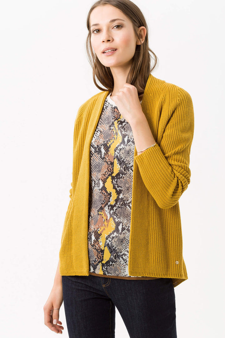 Brax Anna 33-4077-64 Mustard Cardigan - Shirley Allum