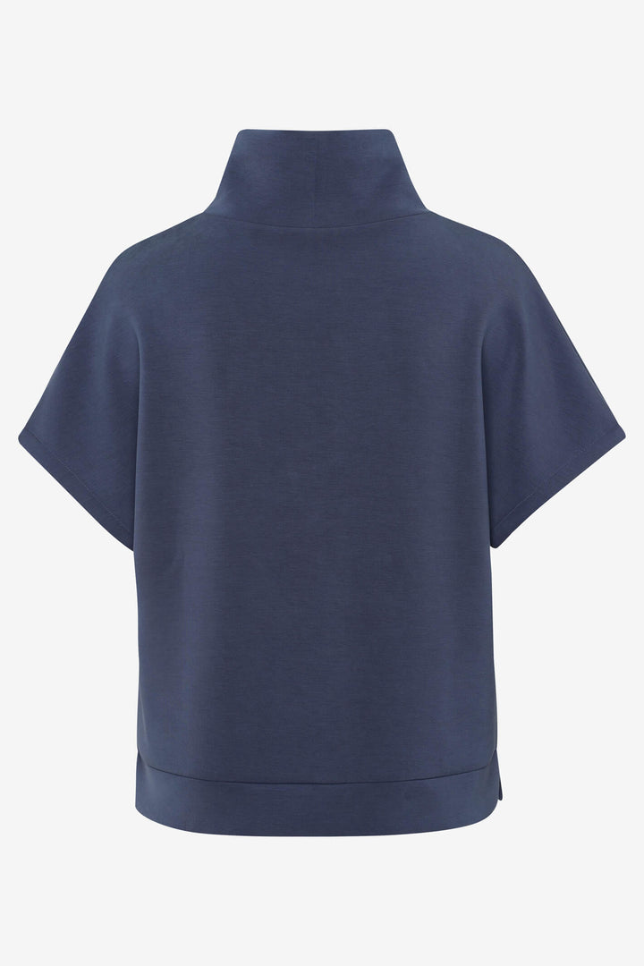 Brax Barry 39-6004 24 Deep Water Blue Short Sleeve Sweatshirt - Shirley Allum Boutique