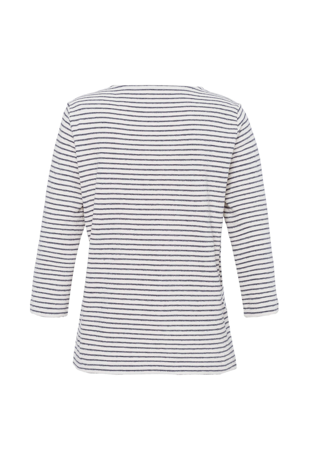 Brax Bonnie 35-3804/20 Marine Blue Striped Long Sleeve Top - Shirley Allum Boutique