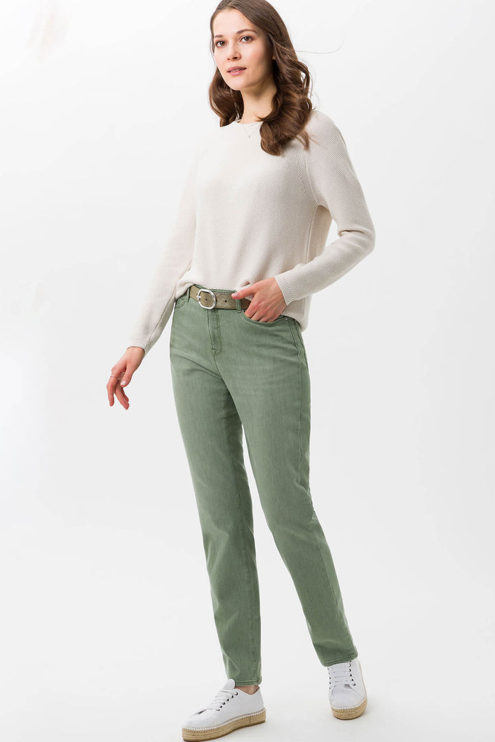 Brax Carola 74-4007-34 Blue Planet Green Jeans - Shirley Allum Boutique