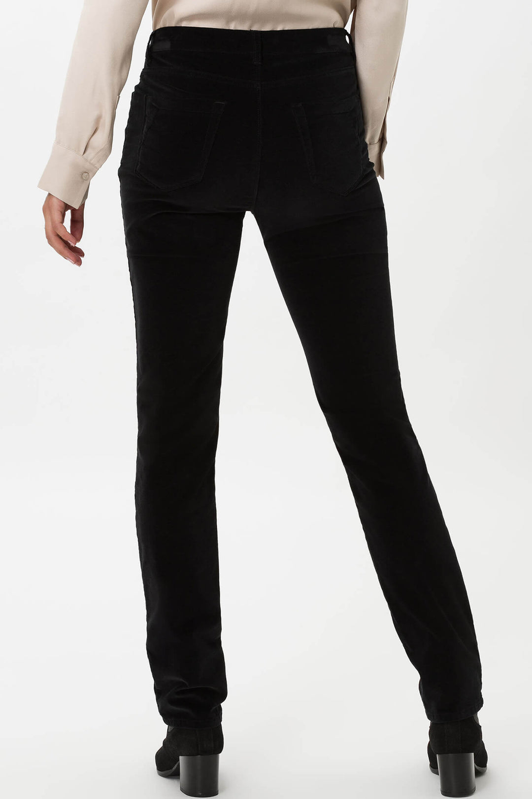Brax Carola 75-1037 02 Black Velvet Motion Jeans - Shirley Allum Boutique