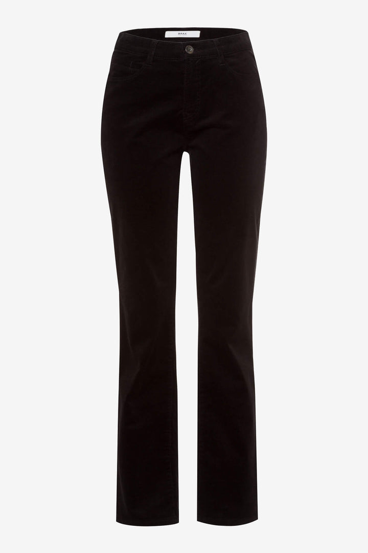 Brax Carola 75-1737 02 Cosy Corduroy Black Trouser - Shirley Allum Boutique