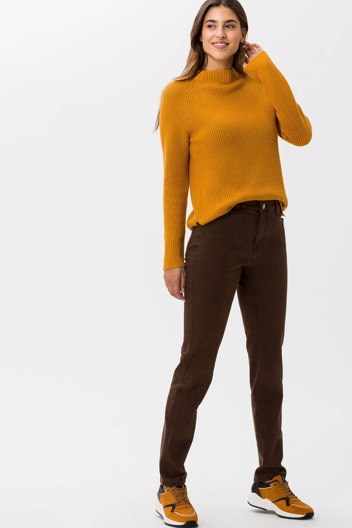 Brax Carola 75-4007/52 Brown Straight Fit Jeans - Shirley Allum Boutique