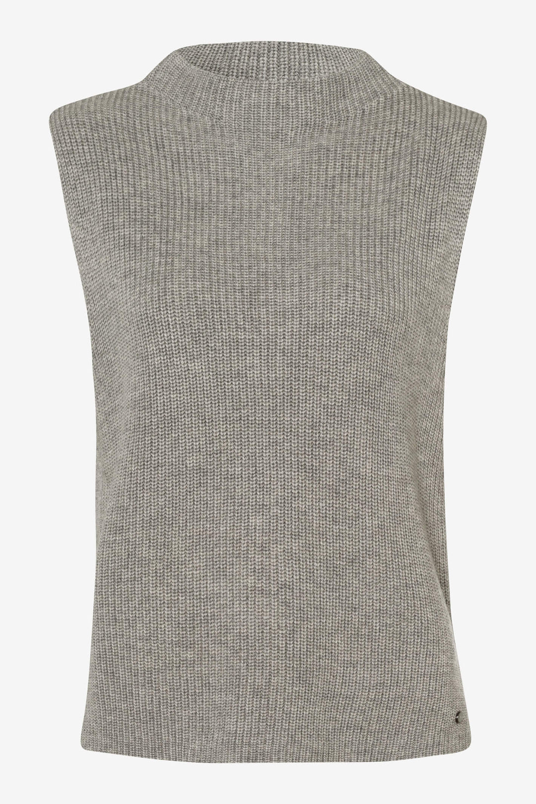 Brax Emilia 35-9059 07 Grey Turtleneck Sleeveless Jumper - Shirley Allum Boutique