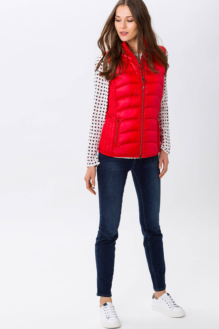 Brax Genf 98-6317-45 Red Light Down Gilet - Shirley Allum