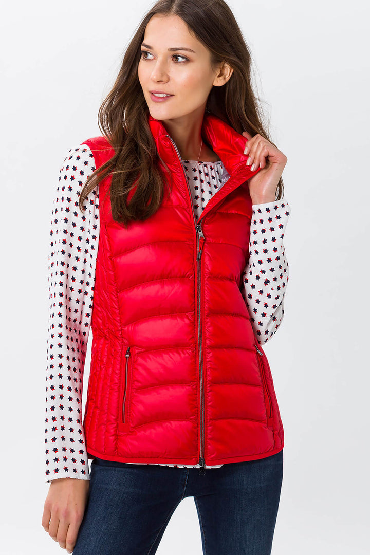 Brax Genf 98-6317-45 Red Light Down Gilet - Shirley Allum