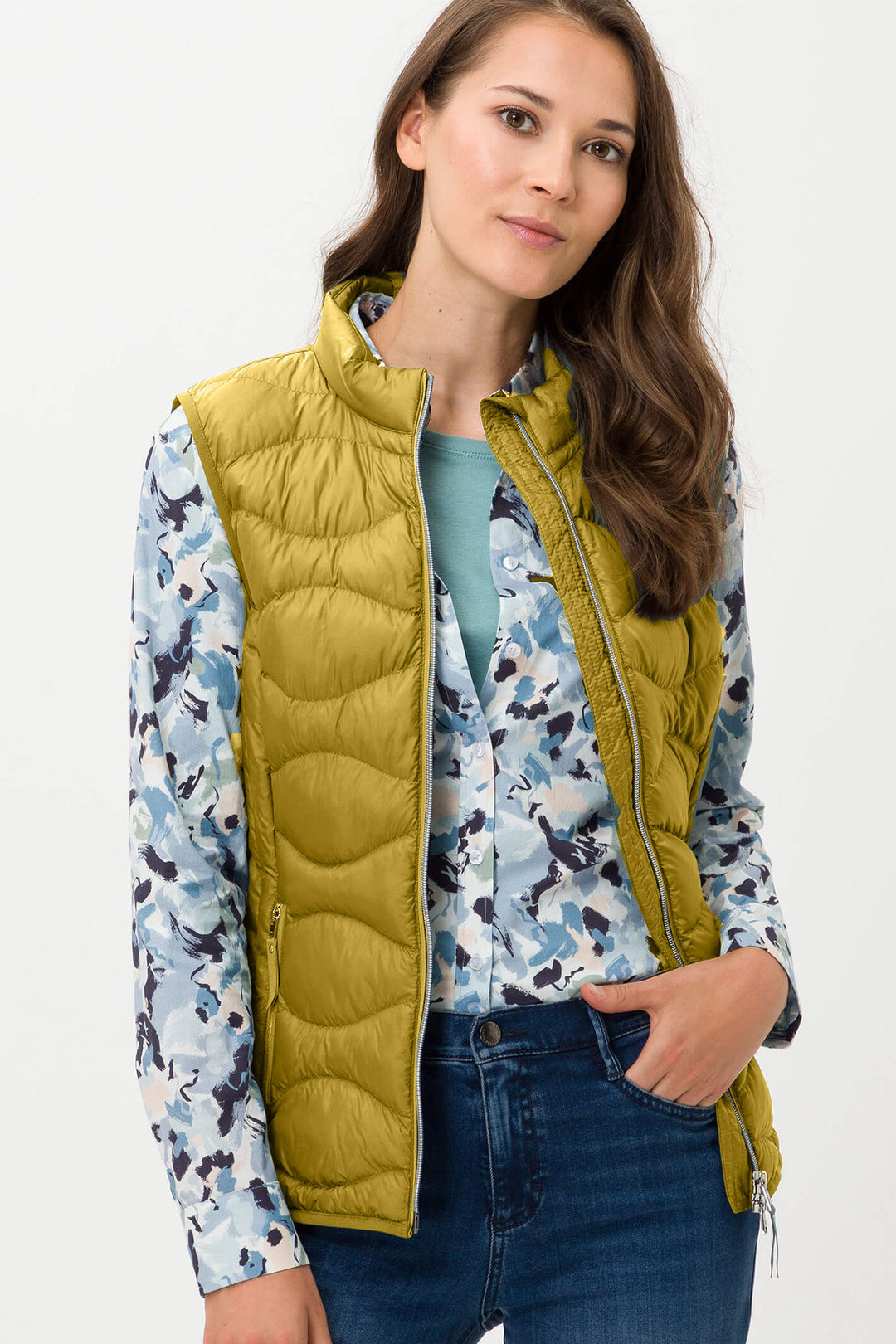 Brax Genf 99-636437 Winter Kiwi Gilet - Shirley Allum Boutique