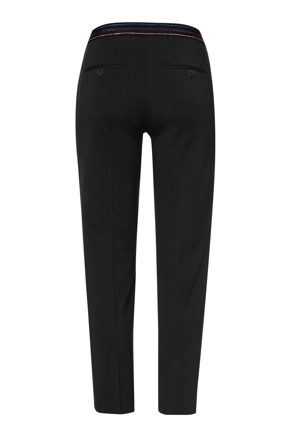 Brax Maron 75-5657/02 Black 7/8 Flat Front Trousers - Shirley Allum Boutique