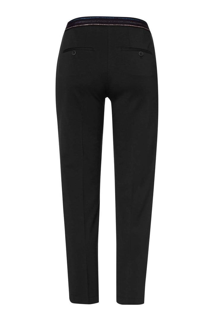 Brax Maron 75-5657/02 Black 7/8 Flat Front Trousers - Shirley Allum Boutique