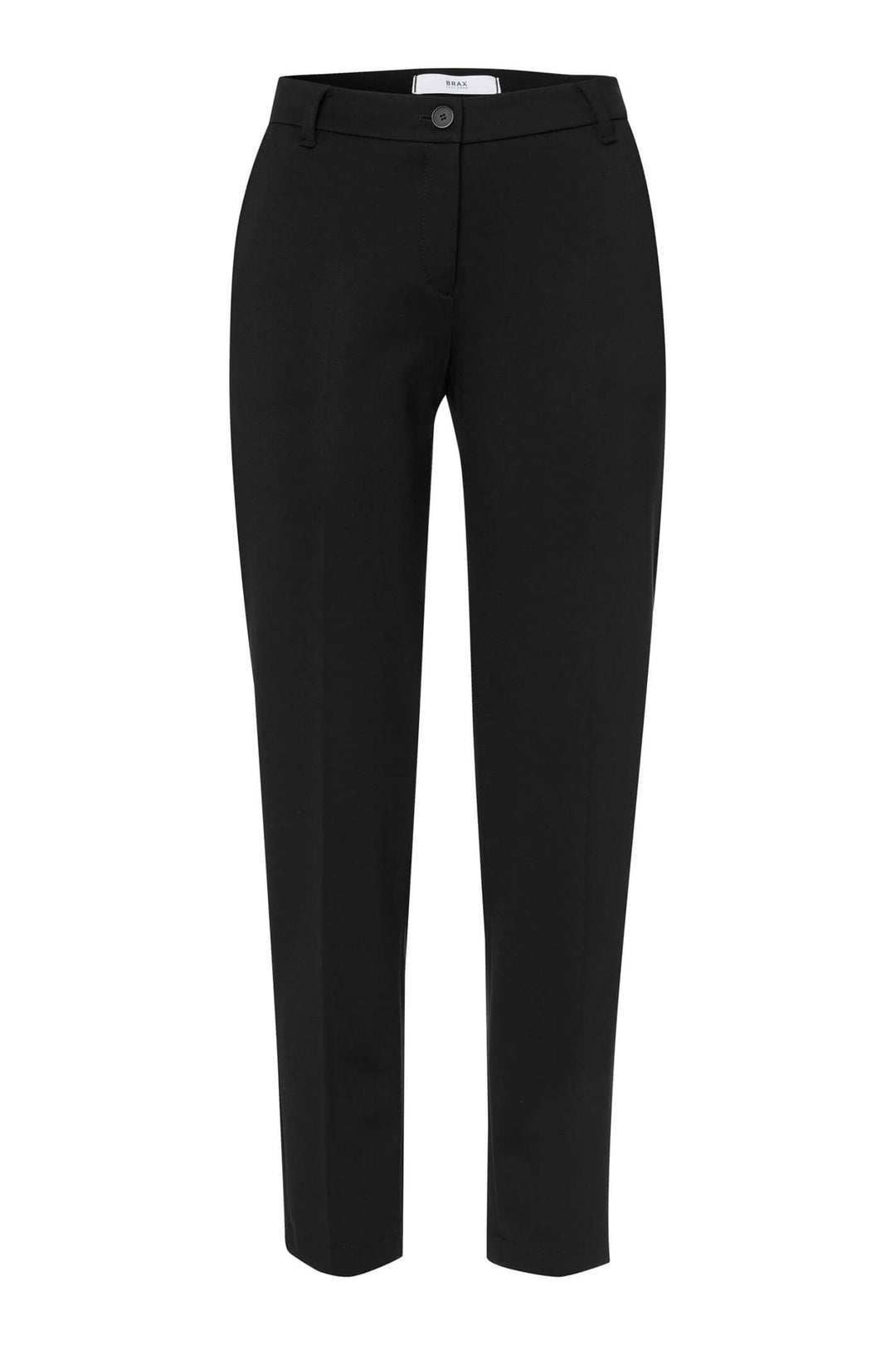 Brax Maron 75-5657/02 Black 7/8 Flat Front Trousers - Shirley Allum Boutique