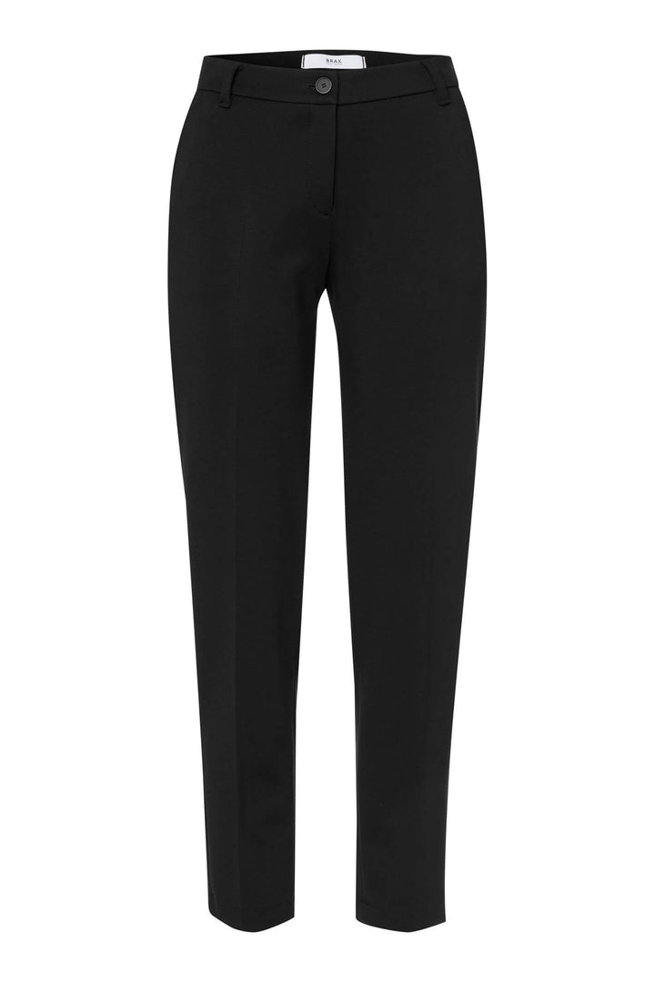 Brax Maron 75-5657/02 Black 7/8 Flat Front Trousers - Shirley Allum Boutique