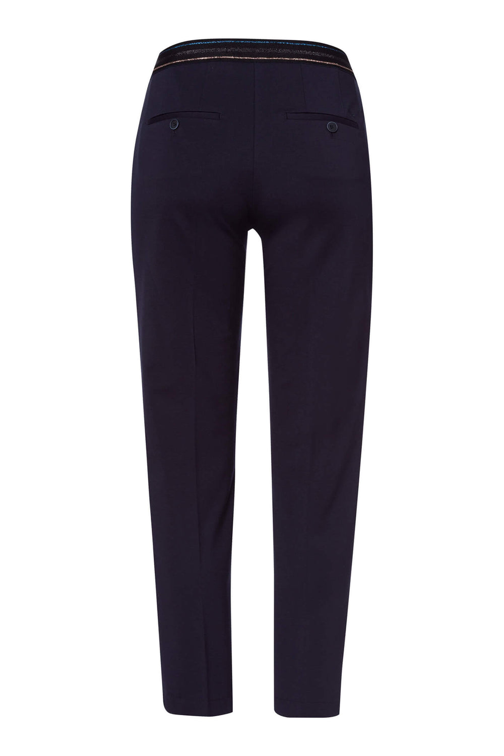 Brax Maron 75-5657/22 Navy 7/8 Flat Front Trousers - Shirley Allum Boutique