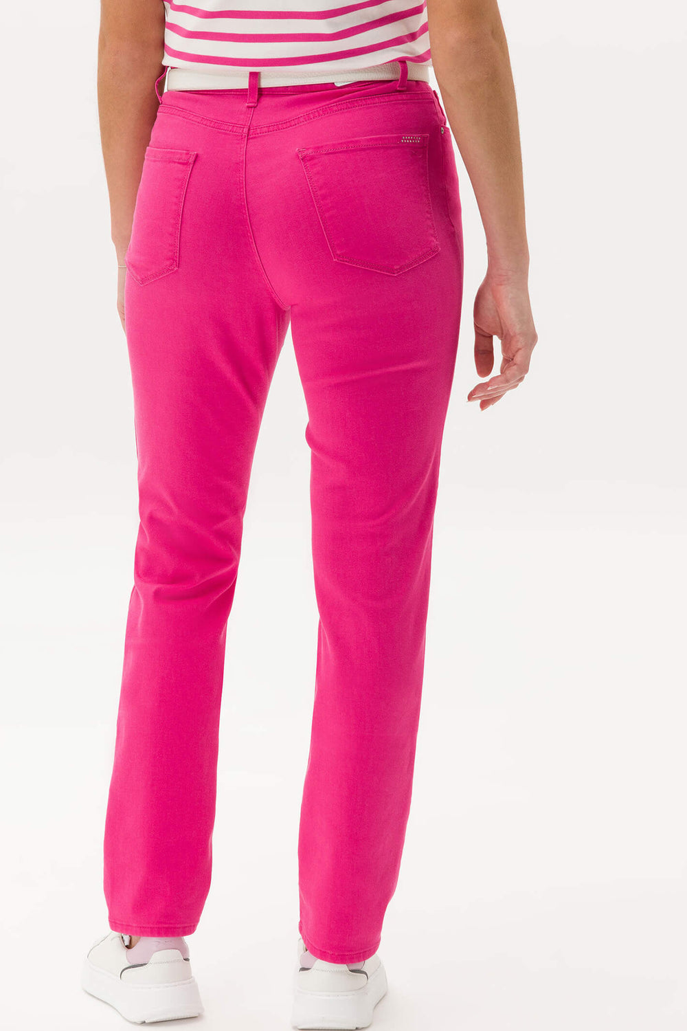 Brax 72-4058 85 Mary Flush Pink Slim Fit Straight Cut Five Pocket Jeans - Shirley Allum Boutique