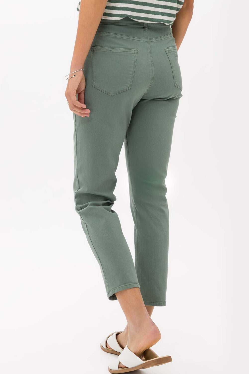 Brax Mary S 71-7558 35 Mary S Agava Green Ultra Light Slim Fit Jeans - Shirley Allum Boutique