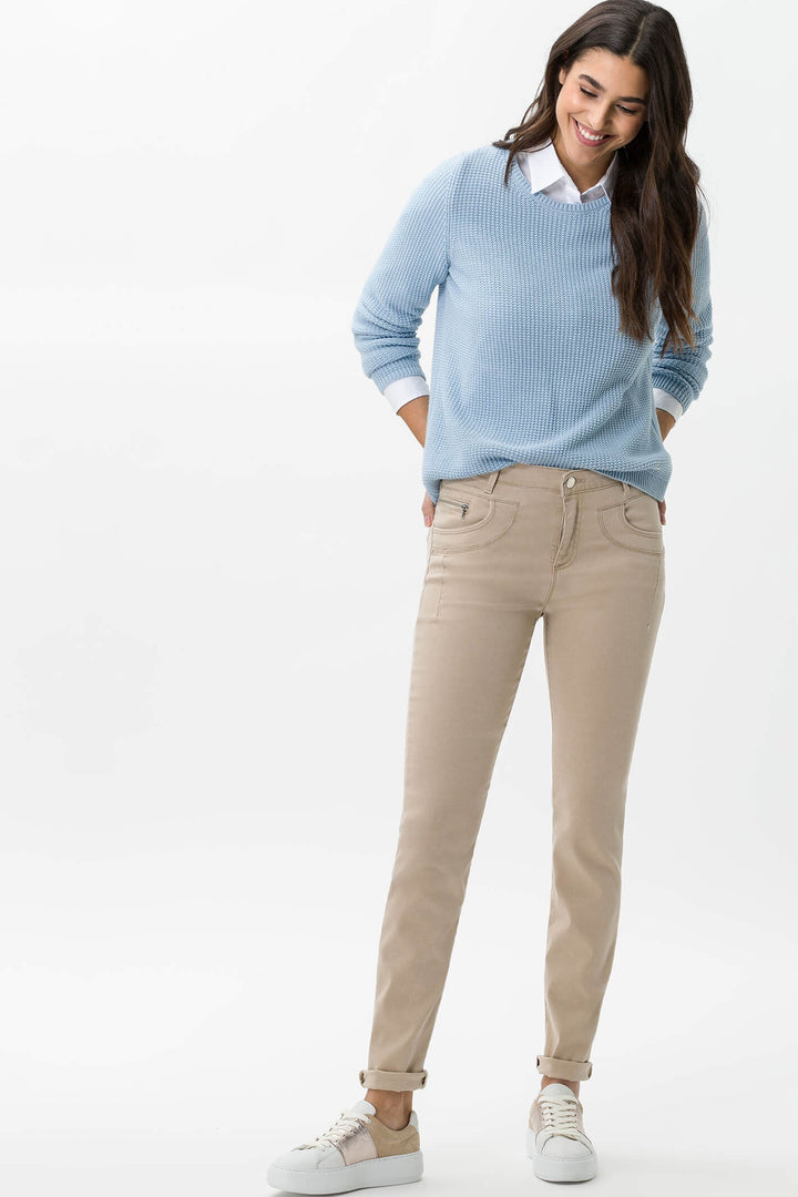 Brax Shakira 74-1104 55 Sahara Sand Skinny Fit Jeans - Shirley Allum Boutique