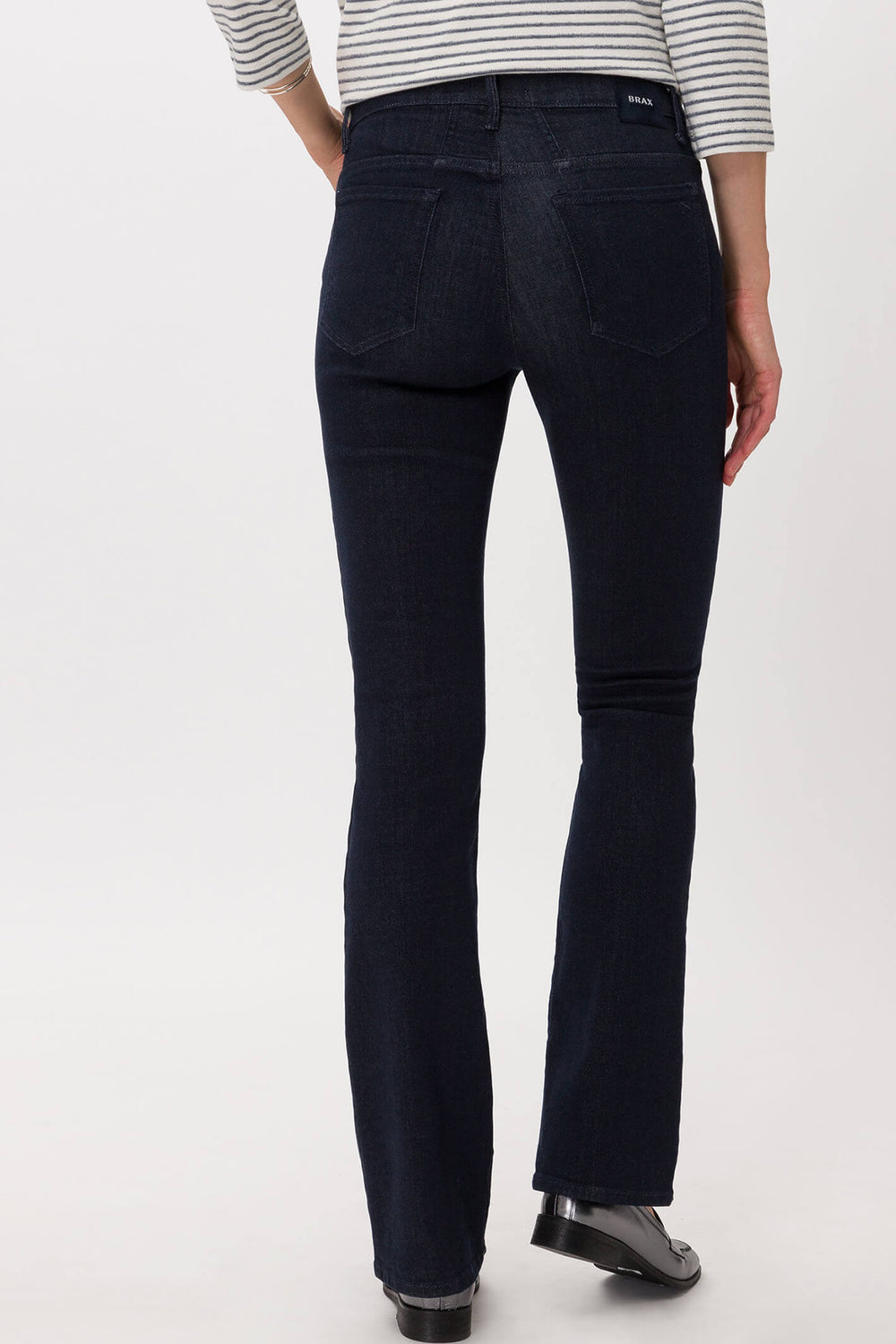 Brax Shakira 79-1004 22 Dark Navy Blue Straight Slight Flare Jeans - Shirley Allum Boutique