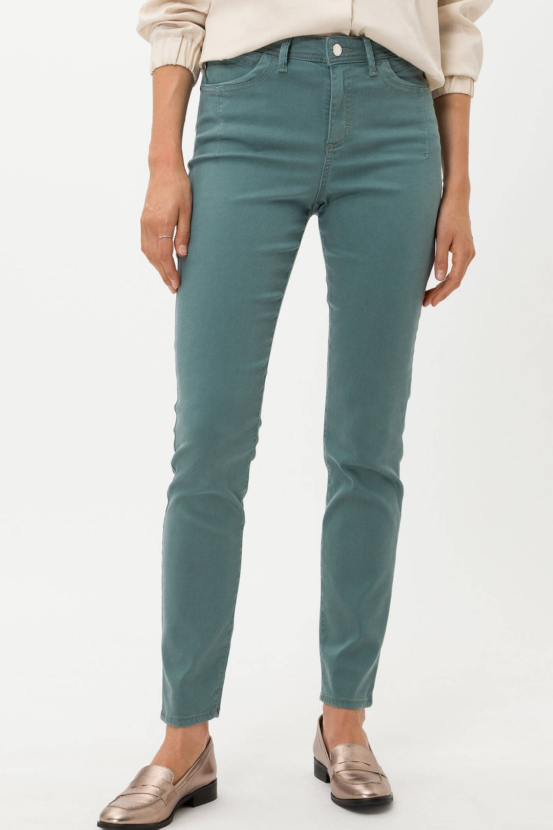 Brax Shakira 79-1104-36 Sage Green Skinny Fit Jeans - Shirley Allum Boutique