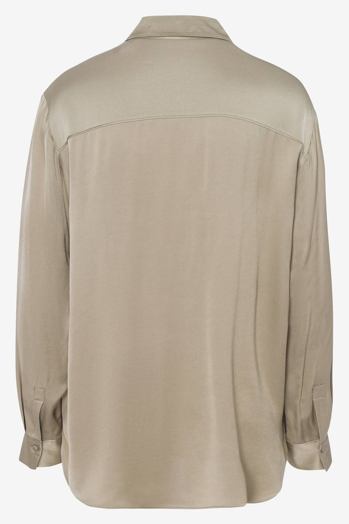 Brax Vic 49-9184 35 Grey Green Shirt - Shirley Allum Boutique