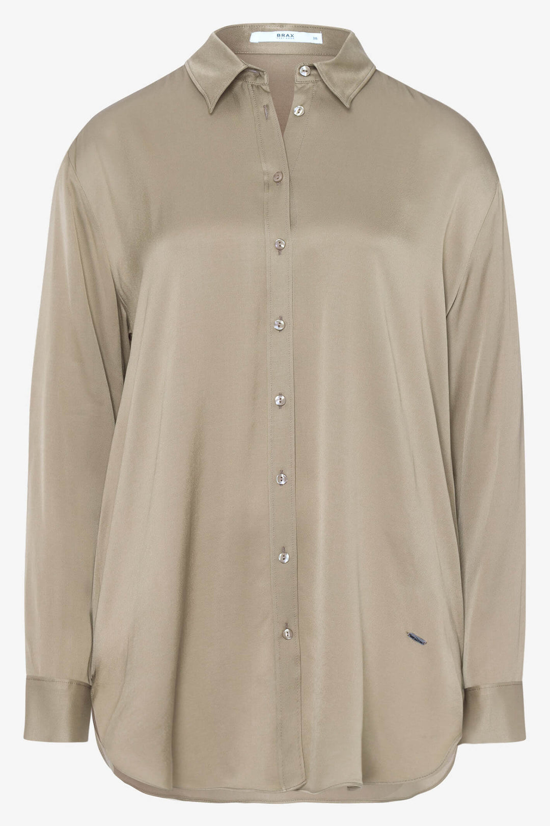 Brax Vic 49-9184 35 Grey Green Shirt - Shirley Allum Boutique