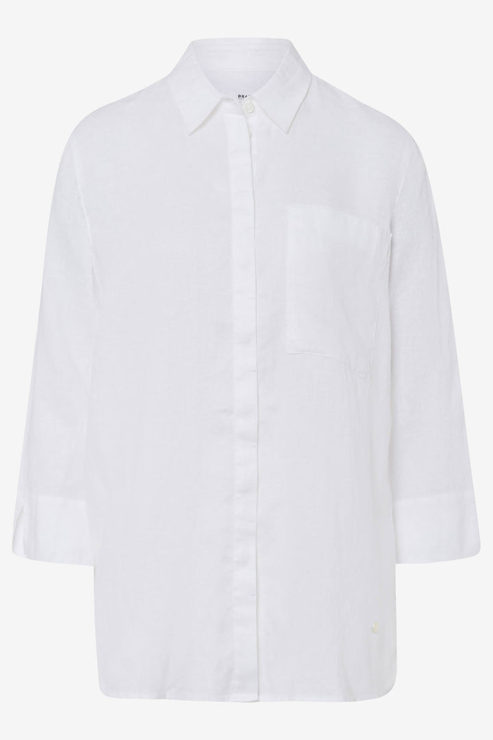 Brax Vicki 44-7027-99 White Shirt - Shirley Allum Boutique
