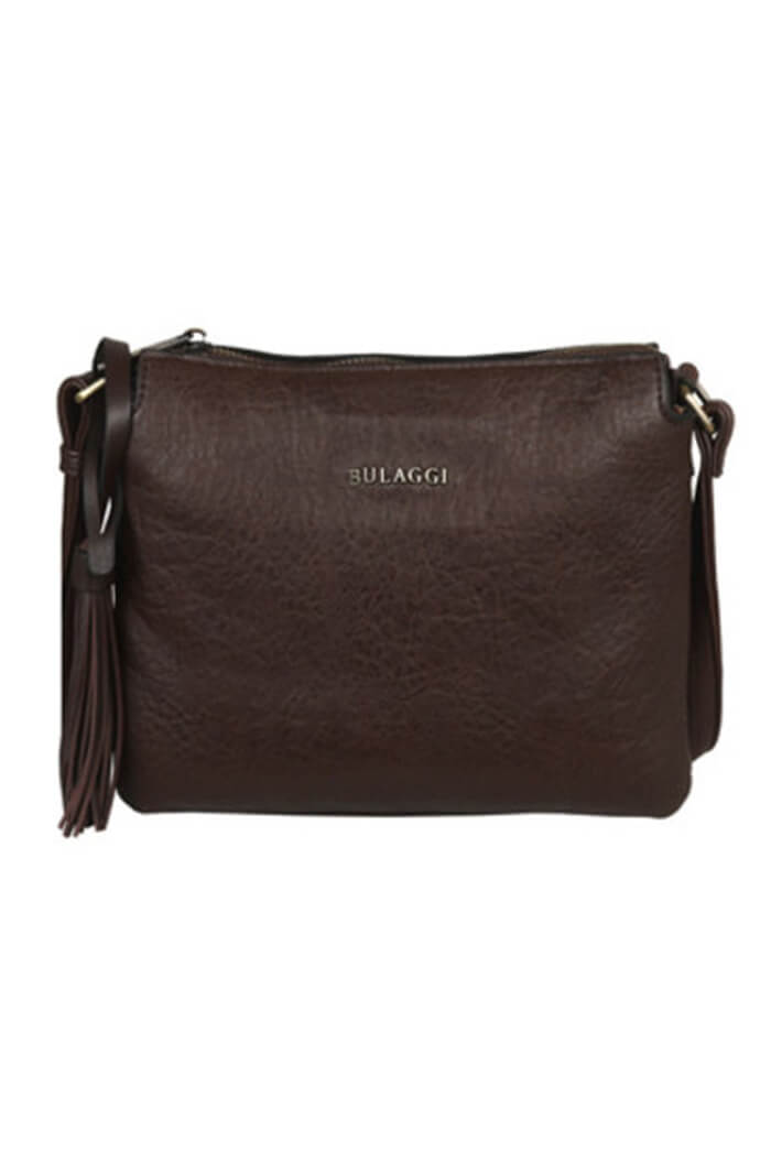 Bulaggi 31227.23 Dark Brown Cracky Crossover Handbag - Shirley Allum Boutique