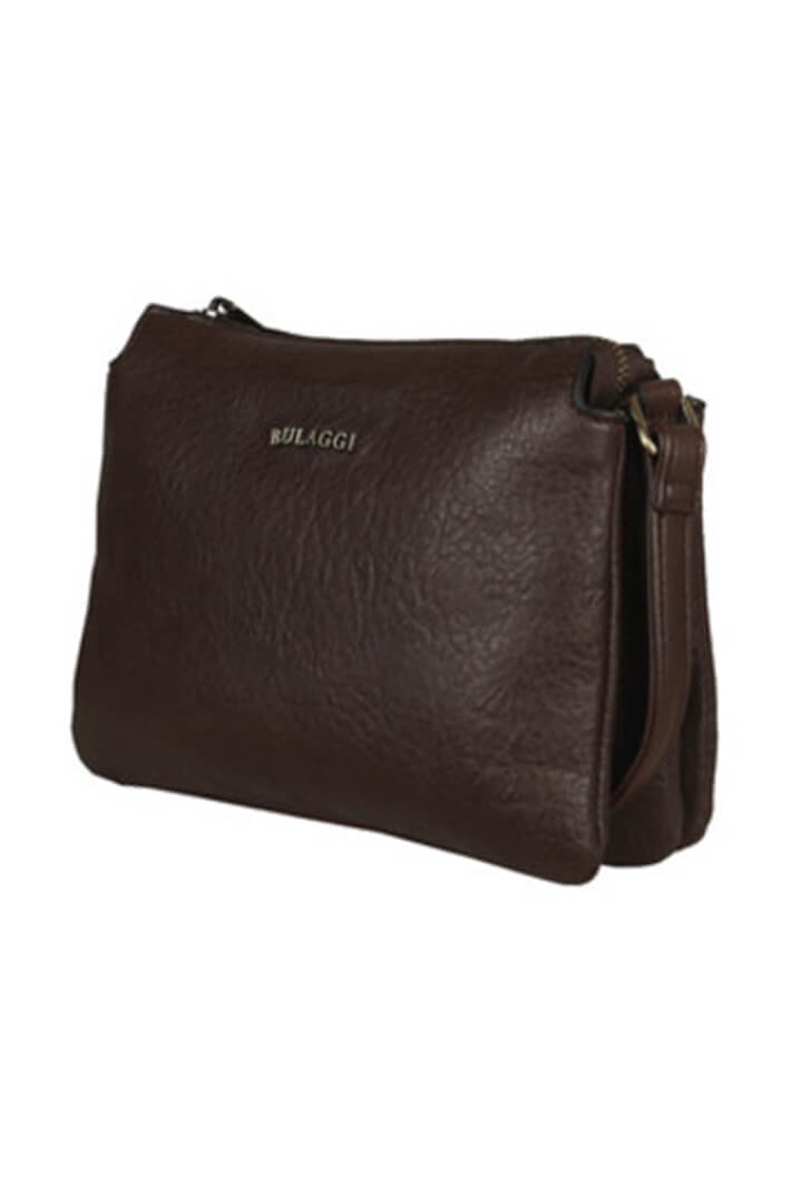 Bulaggi 31227.23 Dark Brown Cracky Crossover Handbag - Shirley Allum Boutique