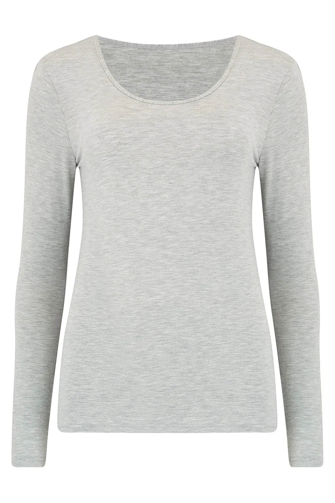 Charnos 158236 Second Skin Grey Long Sleeve Thermal Top - Shirley Allum Boutique