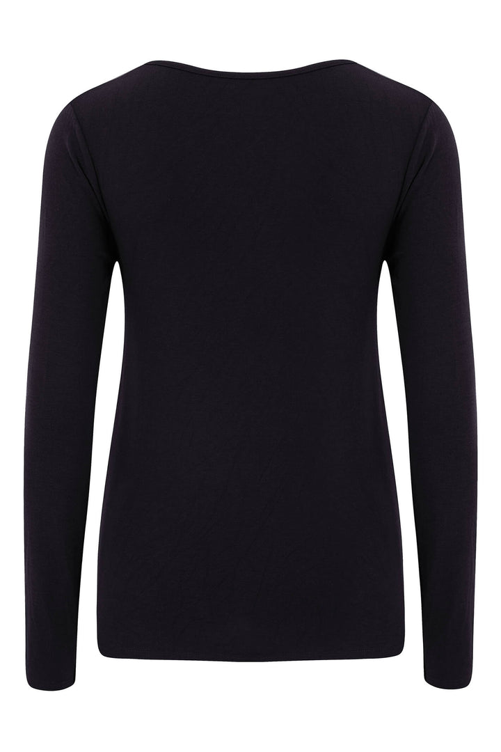 Charnos 1582360 Second Skin Black Long Sleeve Thermal Top - Shirley Allum Boutique