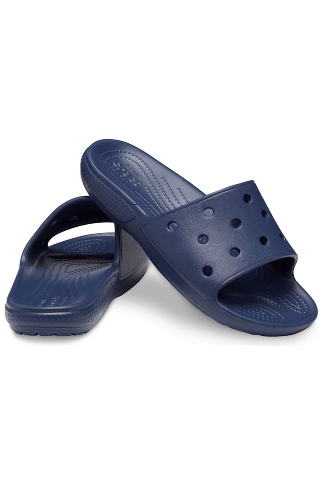 Crocs Classic 206121 410 Slide Navy Sandal - Shirley Allum Boutique