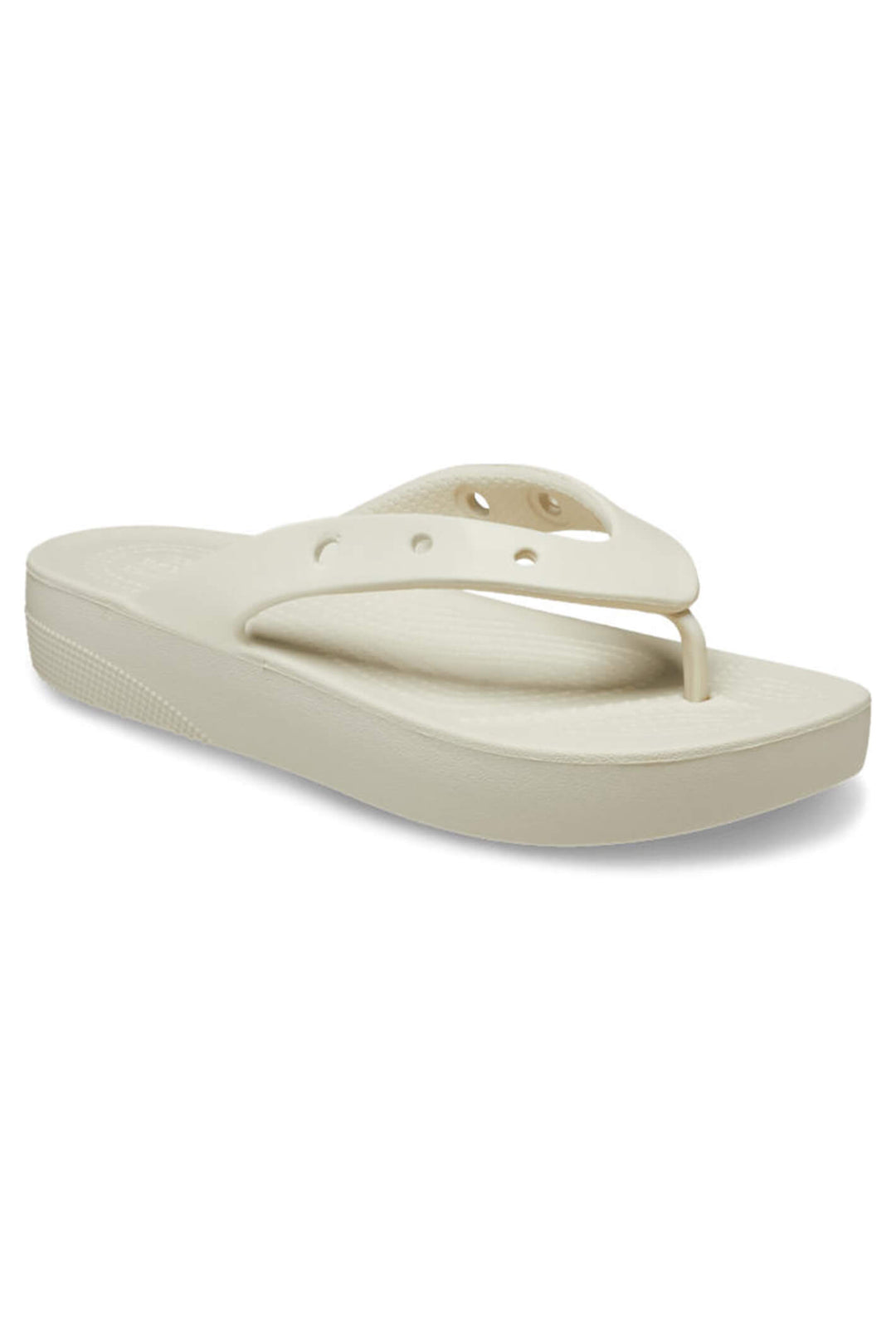 Crocs Classic Platform Flip 207714 Bone Sandal - Shirley Allum Boutique