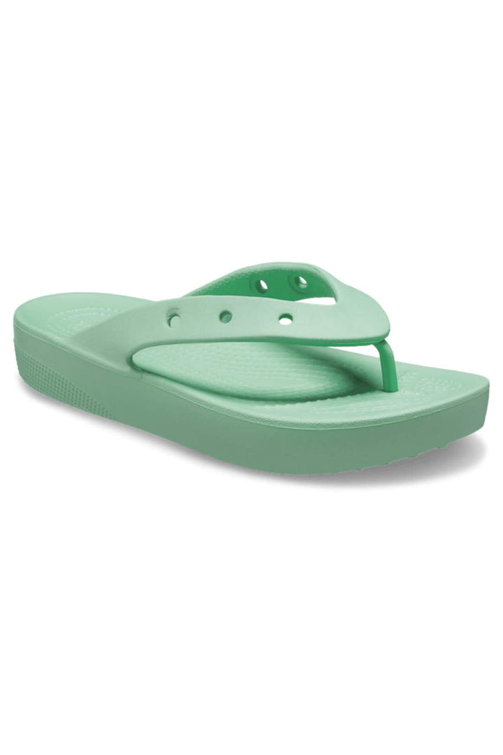 Crocs Classic Platform Flip 207714 Jade Stone Sandal - Shirley Allum Boutique