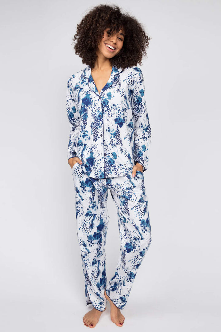 Cyberjammies 4864 Ellie Blue Leopard Print Pyjamas - Shirley Allum Boutique