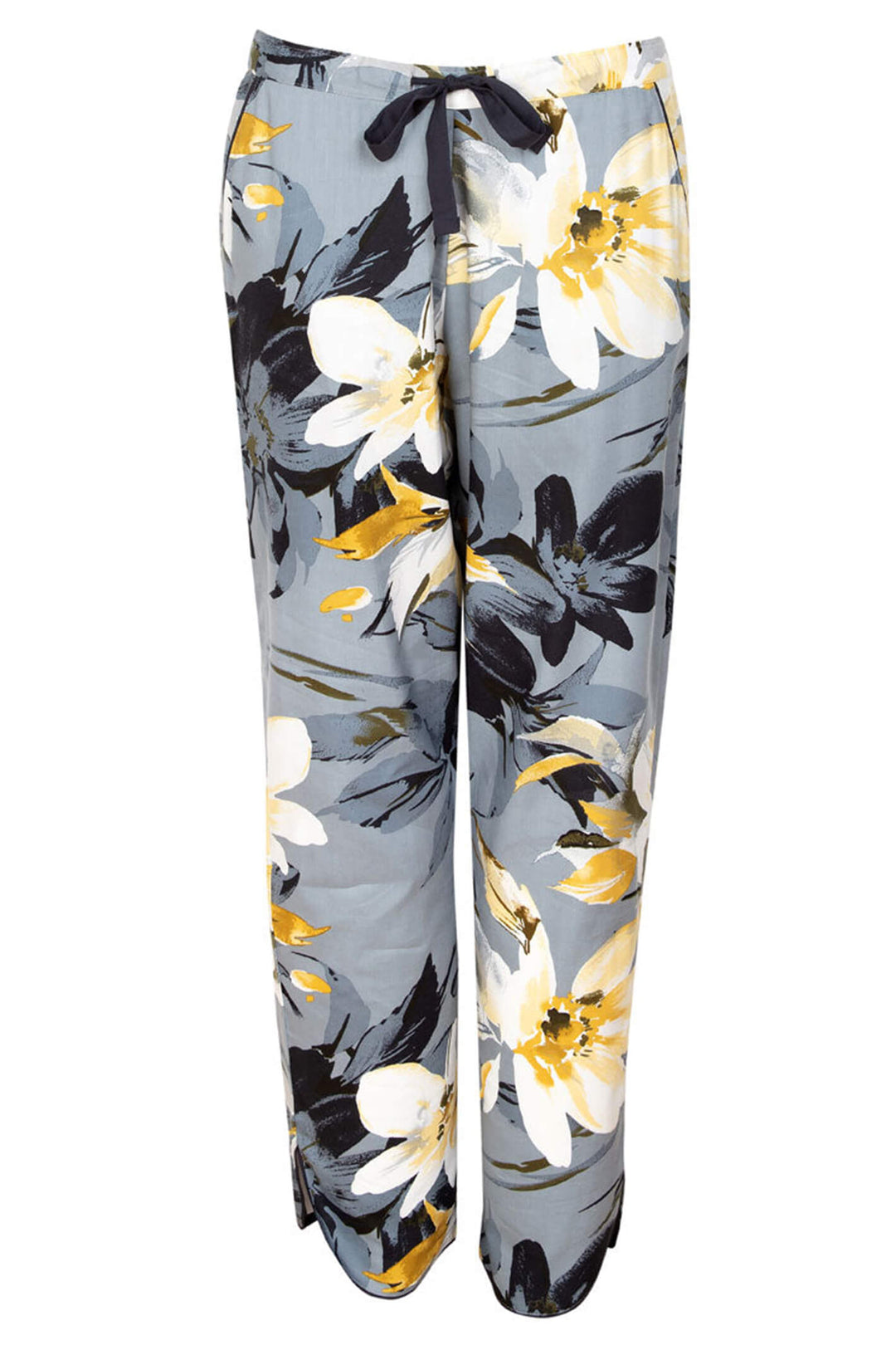 Cyberjammies 4872 Rachel Charcoal Floral Print Pyjamas - Shirley Allum Boutique