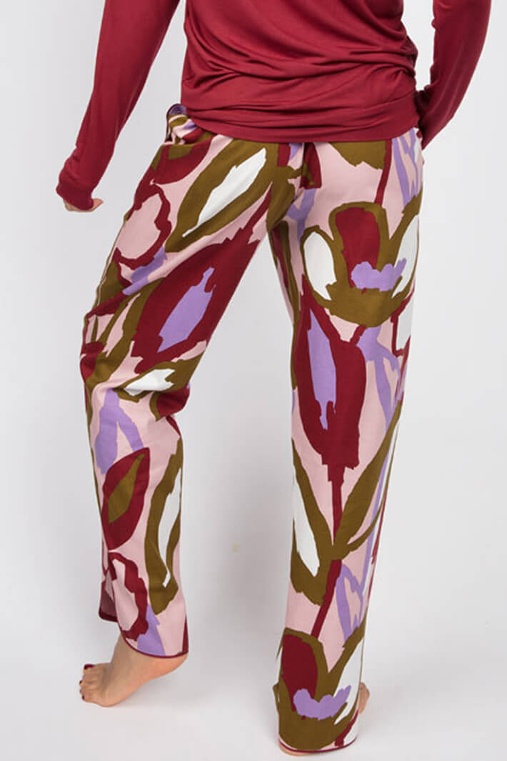 Cyberjammies 4904 Khaki Nina Floral Print Pyjama Pants - Shirley Allum Boutique