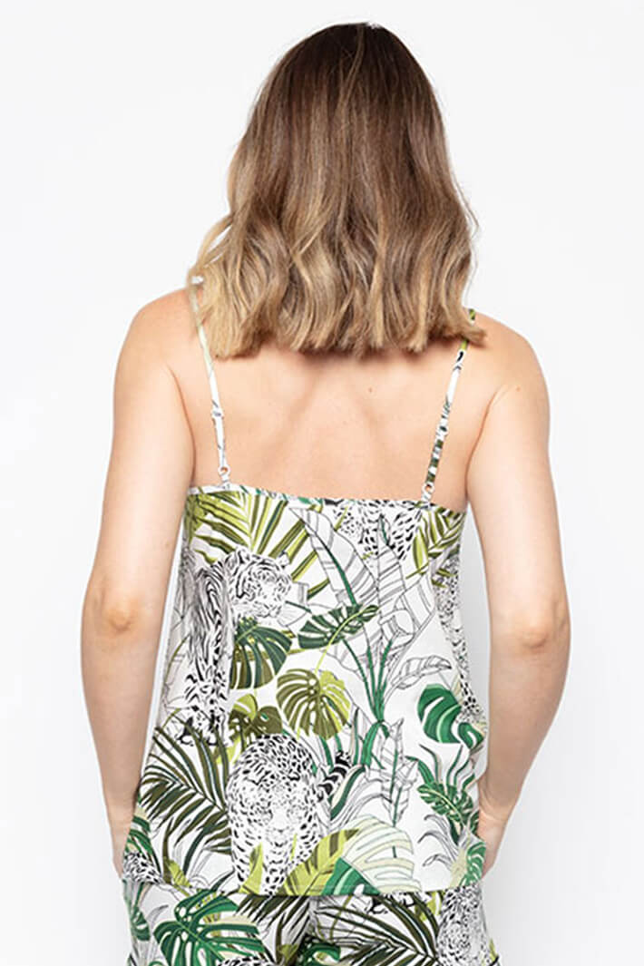 Cyberjammies 9085 Tamsin Leopard Palm Leaf Print Cami - Shirley Allum Boutique