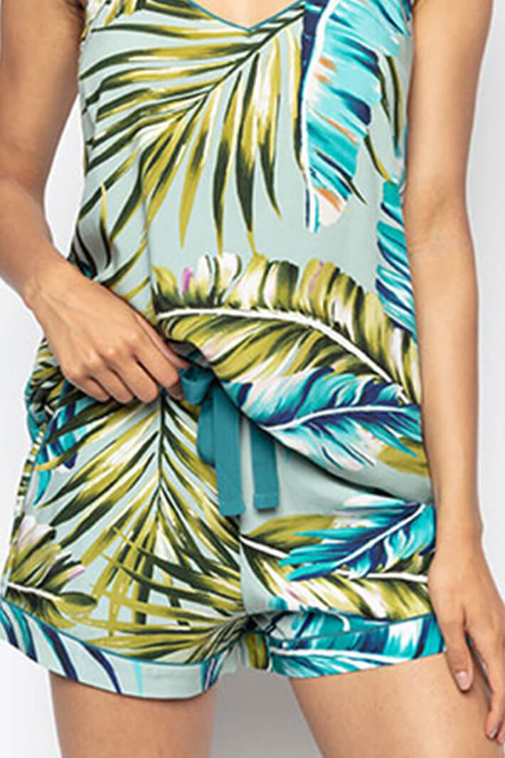 Cyberjammies 9162 Eleanor Palm Leaf Print Shorts - Shirley Allum Boutique