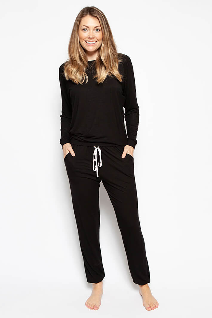 Cyberjammies 9205 Katie Black Jersey Pyjama Pants - Shirley Allum Boutique