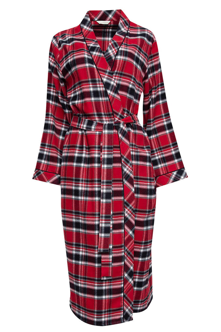 Cyberjammies 9446 Windsor Red Check Long Dressing Gown - Shirley Allum Boutique