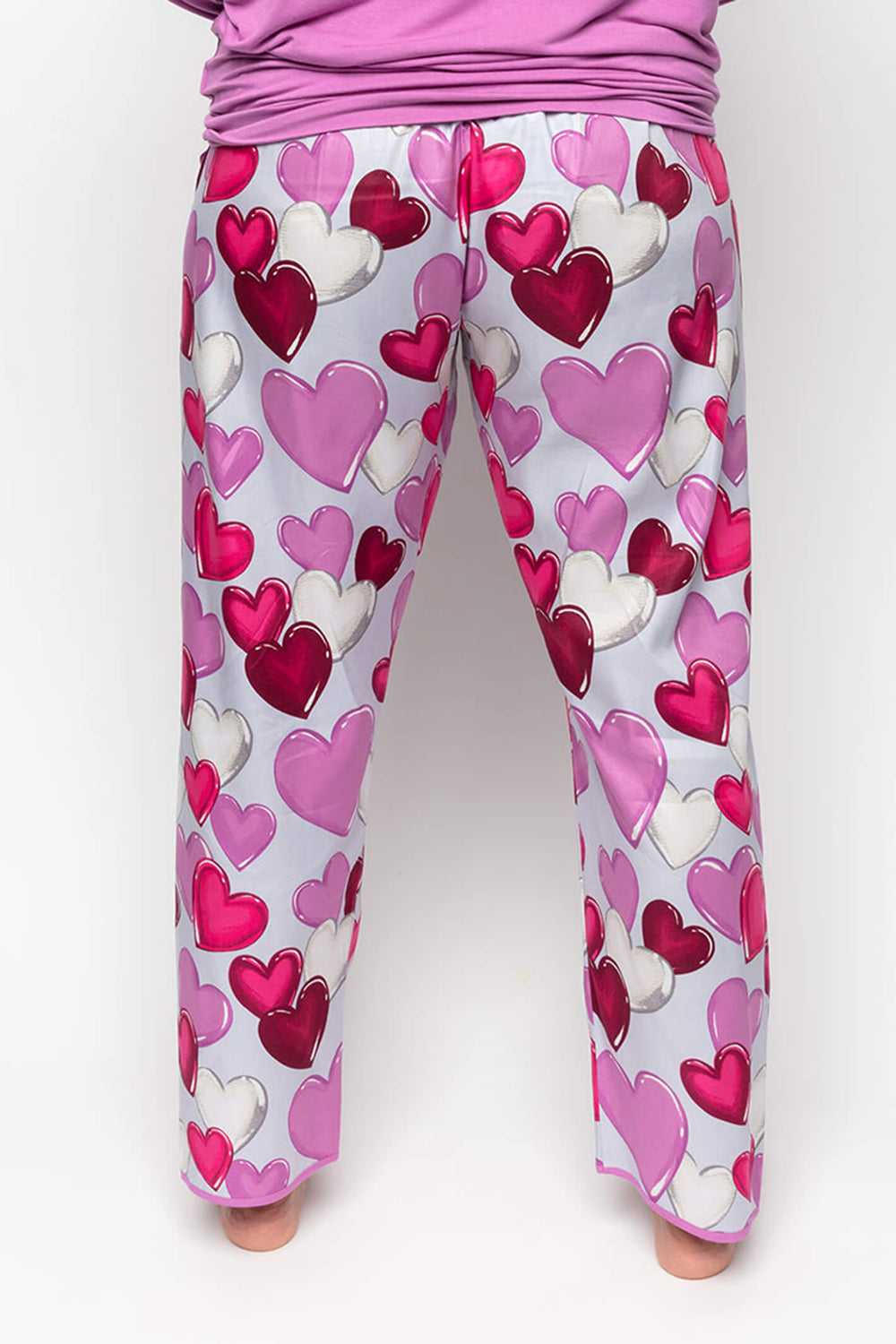 Cyberjammies 9559 Viola Heart Print Grey Pyjama Pants - Shirley Allum Boutique