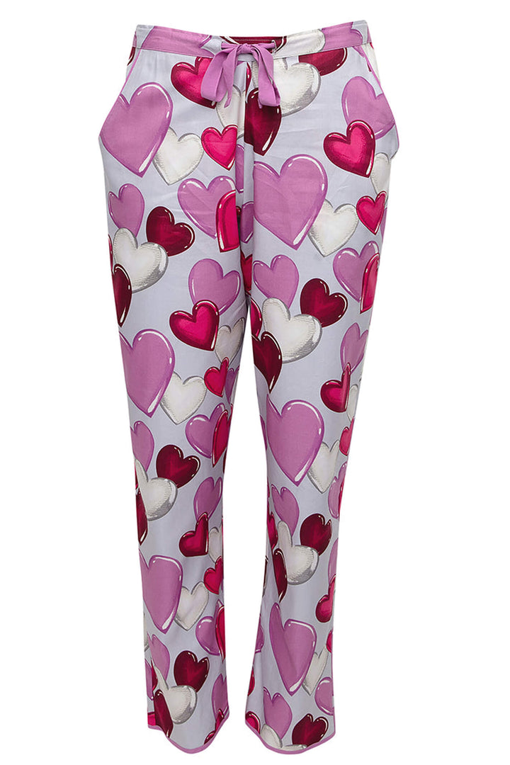 Cyberjammies 9559 Viola Heart Print Grey Pyjama Pants - Shirley Allum Boutique