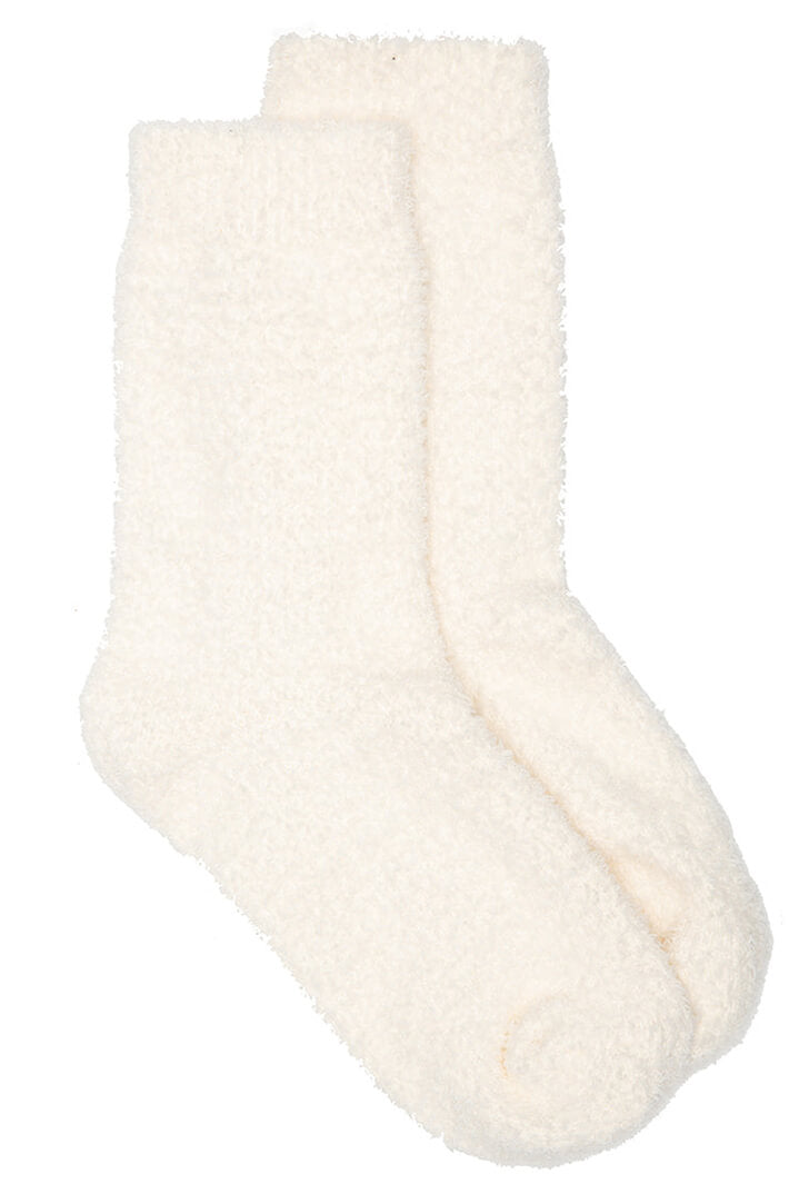 Cyberjammies 9704 Fluffy Chenille Ivory Socks - Shirley Allum Boutique